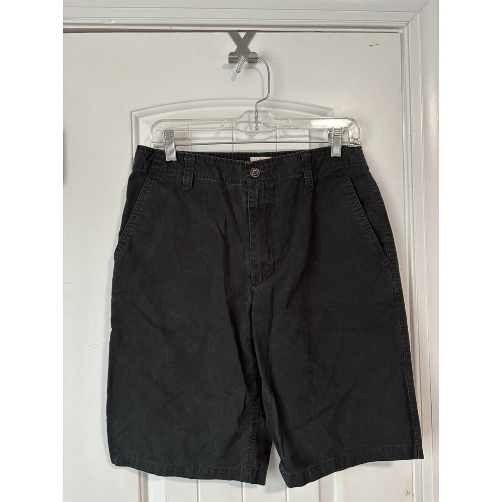 Dockers Men's Chino Shorts Size 30 Casual Flat Front Black
